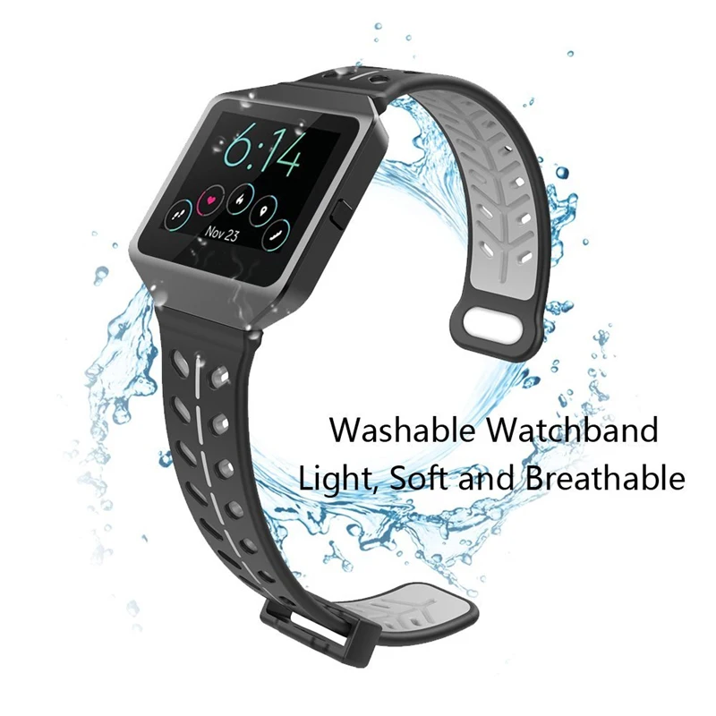 Bemorcabo Спортивные Мягкие силиконовые часы ремешок Браслет замена с рамкой для Fitbit Blaze Смарт фитнес-часы