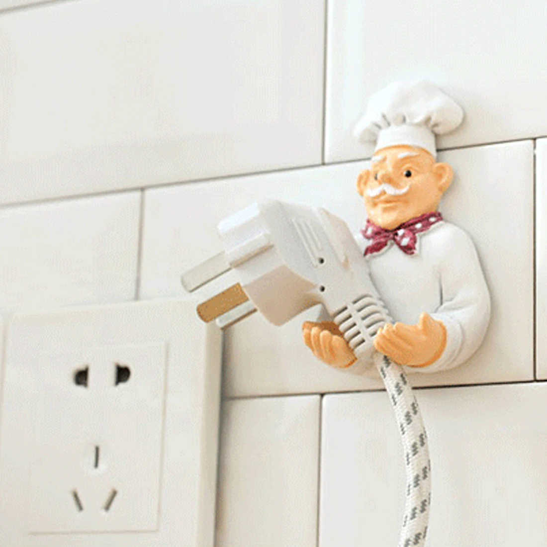 

Useful Cook Design Storage Shelf Holder Power Plug Holders Rack Socket Wall Mounted Adhesive Hanger Kitchen Accessories