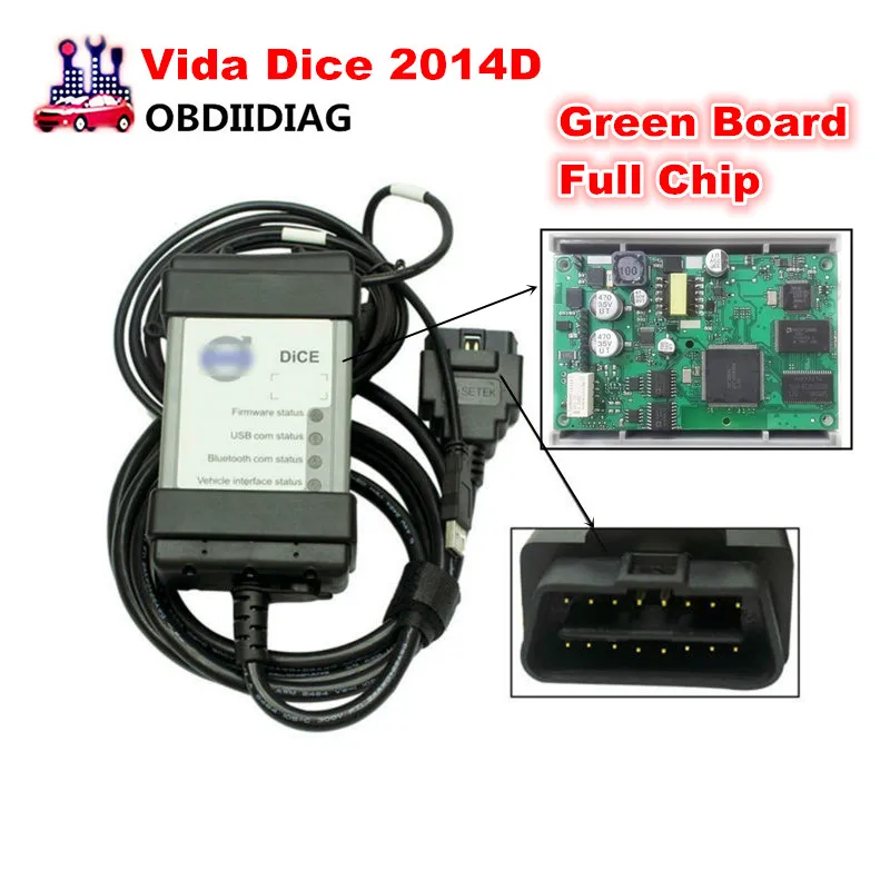 

For Volvo Vida Dice Newest Green Board Full Chip 2014D Diagnostic Tool Multi-Language For Volvo Dice Pro Vida Dice