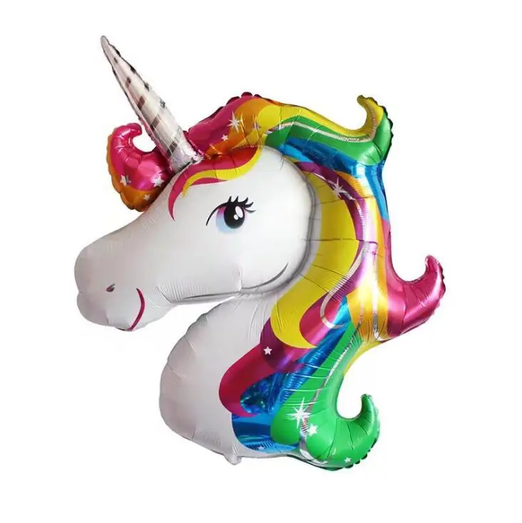 

mini Rainbow Unicorn Aluminum Foil Balloons Cartoon Animal Balloon Helium Float Ball Kid's Toy Gift