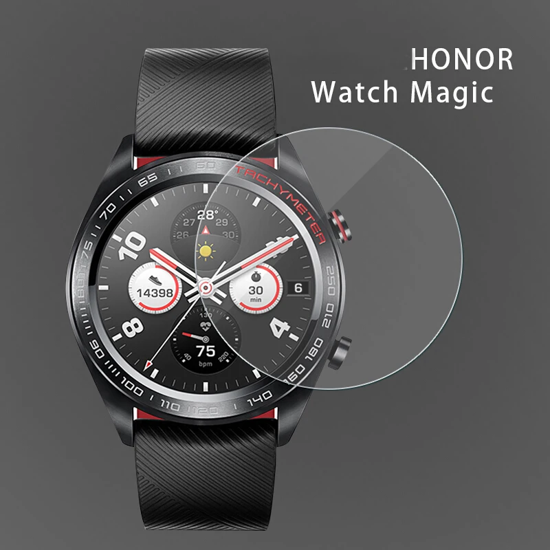 EXUNTON 2 шт./лот 2.5D супер прозрачное закаленное стекло для часов huawei Honor Watch S1 S2 Волшебная Защитная пленка для экрана Номинальное Стекло 9H