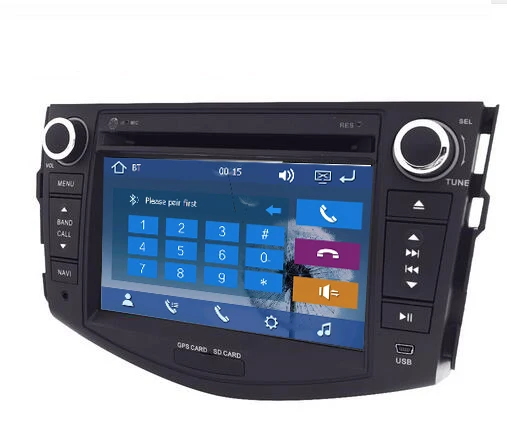 Top Car DVD Player 2 Din For Toyota RAV4 2006 2007 2008 2009 2010 Steering-Wheel Touch GPS Navigation radio BT RDS Audio 2