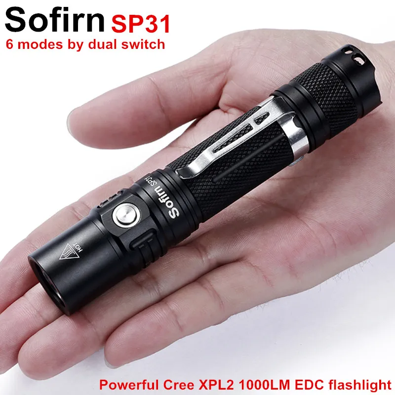 Sofirn SP31 Powerful LED Flashlight 18650 Cree XPL2 1000lm High Power