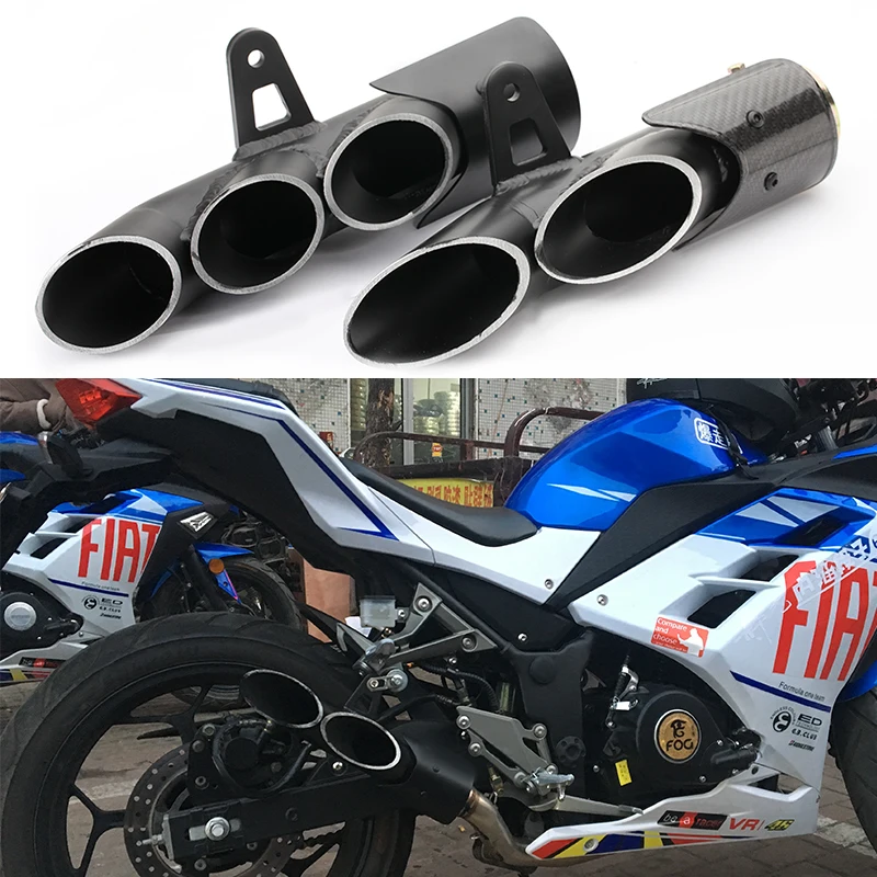 

Motorcycle sports car refitted exhaust pipe small Ninja R6 porous large displacement direct explosion Street exhaust universal