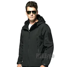 Акула кожа софтшелл V4.0 Военная тактическая куртка мужская водонепроницаемая ветрозащитная теплая куртка камуфляжная армейская камуфляжная одежда с капюшоном