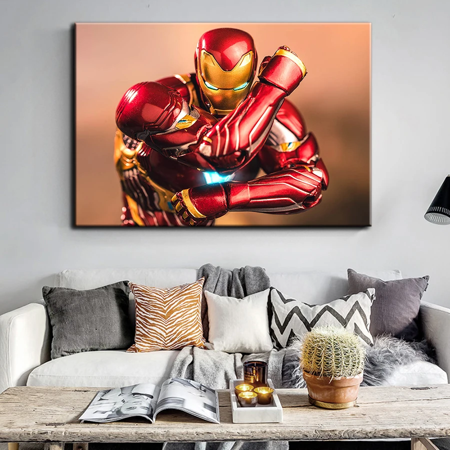 Marvel Poster Iron Man hero Canvas Painting Baby Nursery Home Decoration Kids Cartoon Poster 2