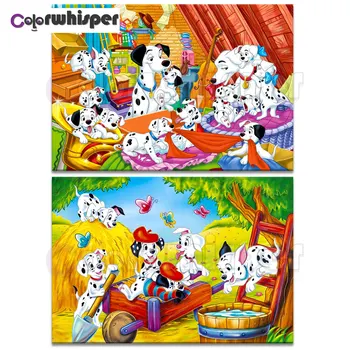 

Diamond Painting Full Square/Round Drill 5D Daimond Painting"101 Dalmatians Dog Animal"Mosaic Rhinestone Cross Stitch 498DP