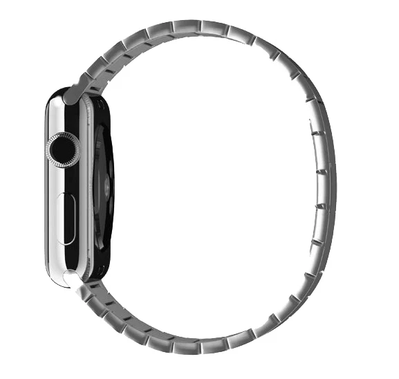 Браслет URVOI звеньевой для apple watch band series 6 SE 5 4 3 2 1 ремешок из нержавеющей стали iwatch с
