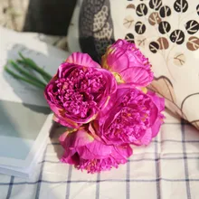 Большие головы/Букет пионов, искусственные цветы, Шелковый Букет пионов, цветы для свадьбы, украшения дома, Искусственный Пион, роза, цветок YL5