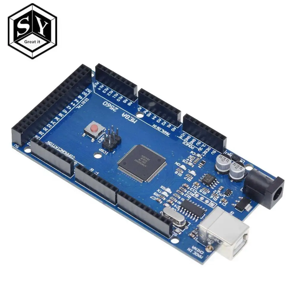 1 шт. плата Great IT Mega 2560 R3 Mega2560 REV3(ATmega2560-16AU CH340G) без usb-кабеля [без usb-кабеля] - Цвет: mega2560