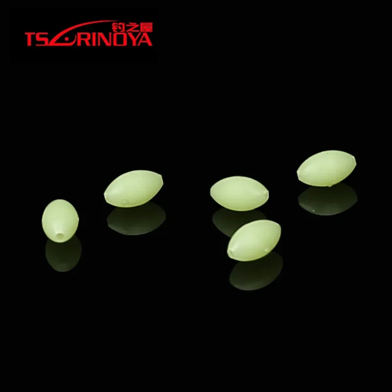 

TSURINOYA 80pcs Fishing Floats Beads Luminous Light Glowing Balls For Night Fishing 7.8*4.5mm Bass Fishing Lures Pesca Acesories