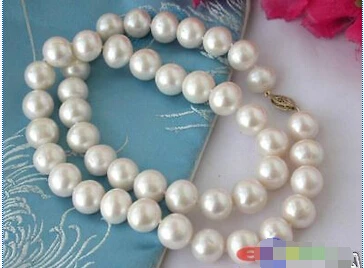 

Wholesale FREE SHIPPING >>> AAA++17"12MM WHITE ROUND CULTURED PEARL NECKLACE 14KGP