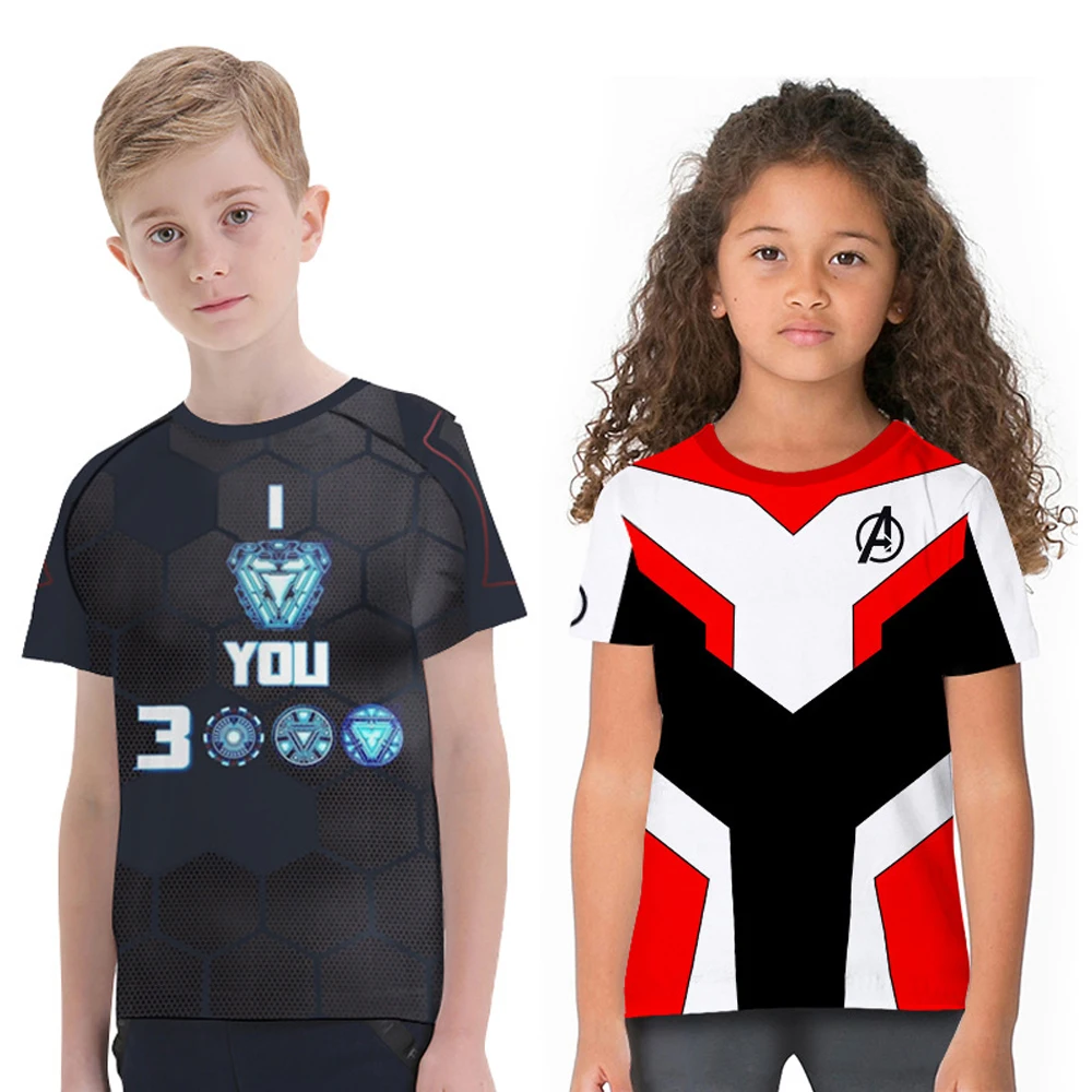

1-13 Year The Avengers 4 Quantum warfare Iron Man Kids T Shirt Cotton baby Boy Tshirt Cosplay Girls Tshirt Children Clothing