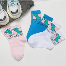 Harajuku мультфильм хлопок прилив носки счастливые короткие носки женские счастливые смешные носки маленький монстр/маленький крокодил