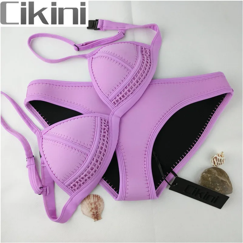 

Neoprene Swimwear Women Bikini Woman New Summer 2018 Sexy Swimsuit Bath Suit Bikini set Bathsuit SC003 Cikini