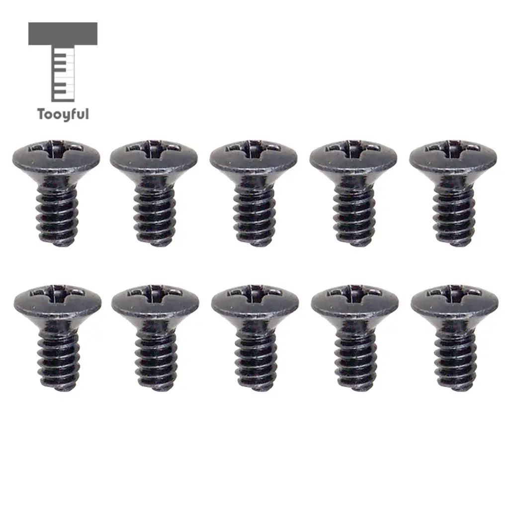 Tooyful 10PCS 5 Way 3 Way Guitar Switch Fixed Screws Nuts Guitar Replacement Black