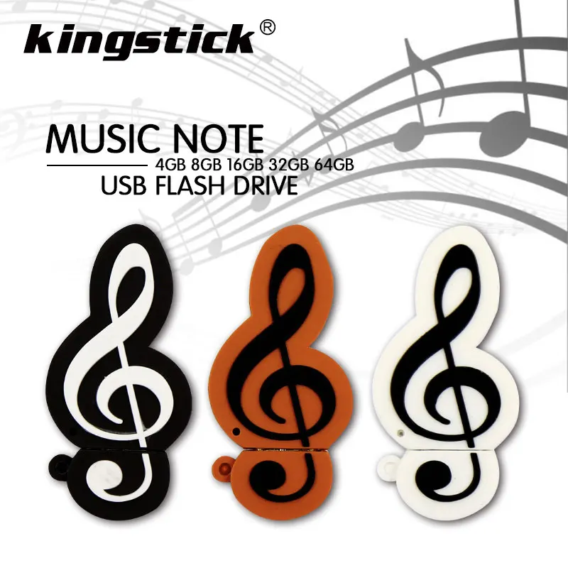 

Music note pen drive 2.0 usb flash drive 64gb 128gb pendrive 4GB 8GB 16GB 32GB cartoon memory stick U disk gift toys free ship