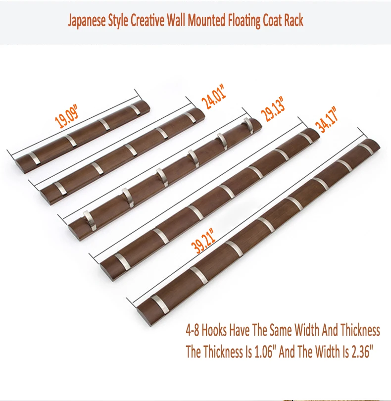 Скандинавская Мода, 4 крючка для хранения дома, настенные плавающие вешалки для пальто, современный Гладкий вешалка для пальто, организация, крючки для шляп