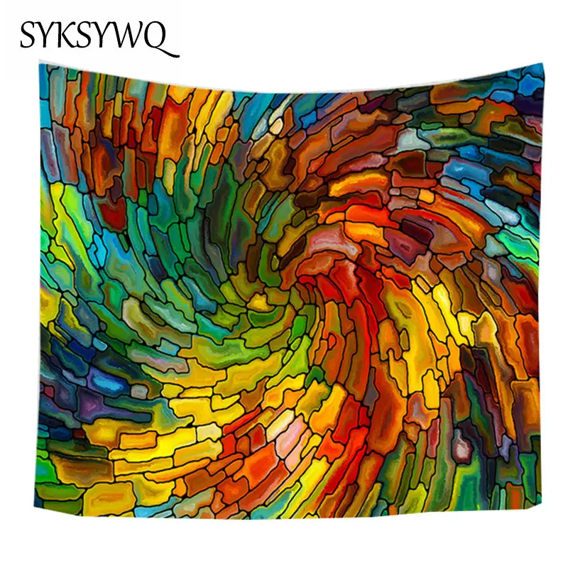 

nordic tapestry phychedelic hippie decoracion home tapiz colgante polyester fabric wall cloth wall carpet decor