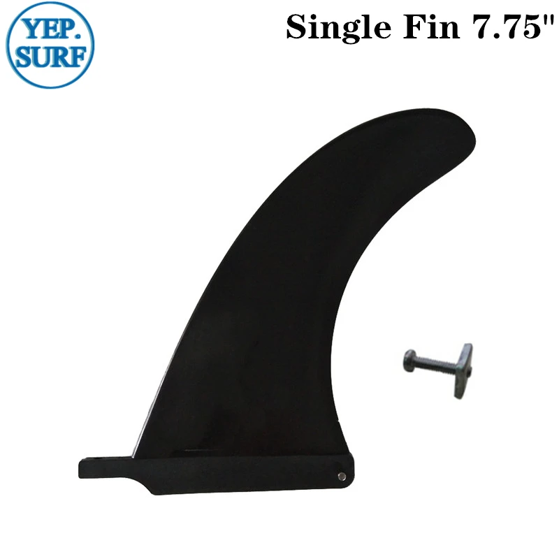 Single Fins With Screw 7.75 inch Nylon Plastic Surf Fins Longboard Center Fin
