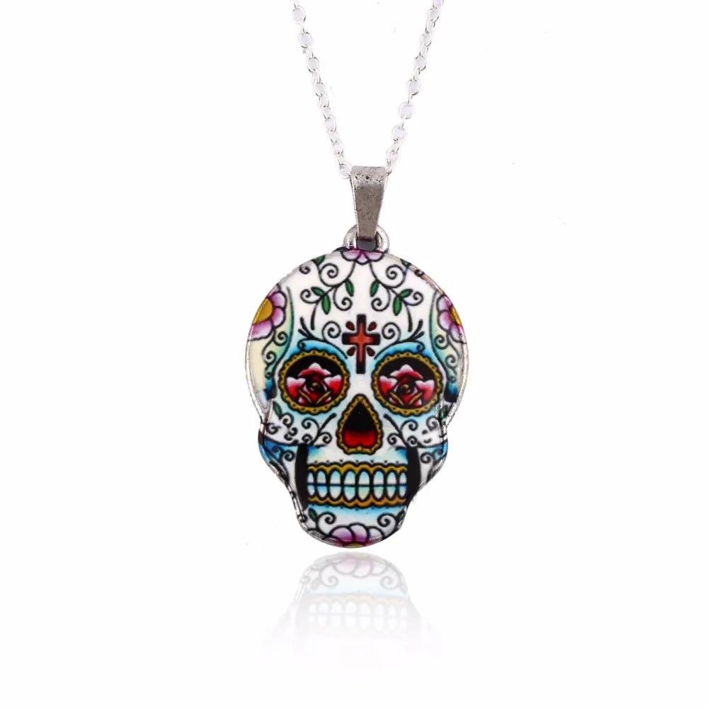 Skull necklace womens Clearance