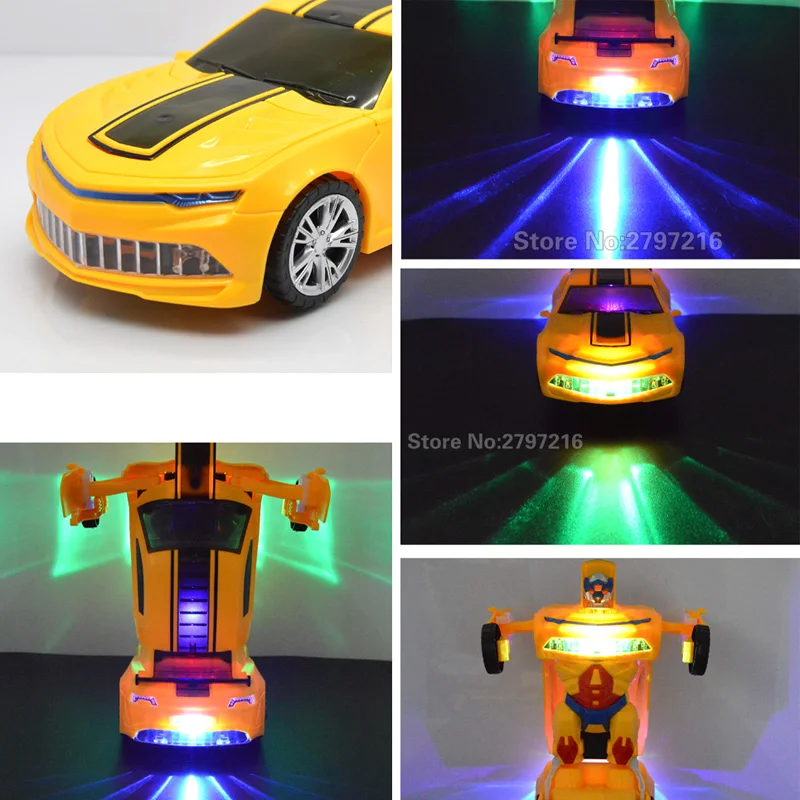 Tanie YIJUN 3D miga Led Light muzyka samochód elektryczny deformacji samochody zabawki dla dzieci zabawki dla dzieci prezent zabawki pojazdy