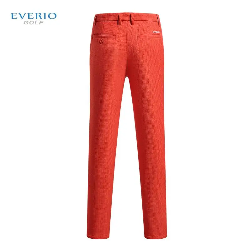 EVERIO для мужчин утепленный флисовый плед Гольф штаны осень-зима Спорт на открытом воздухе теплые тонкие дышащие брюки для гольфа, мужская спортивная одежда - Цвет: Красный
