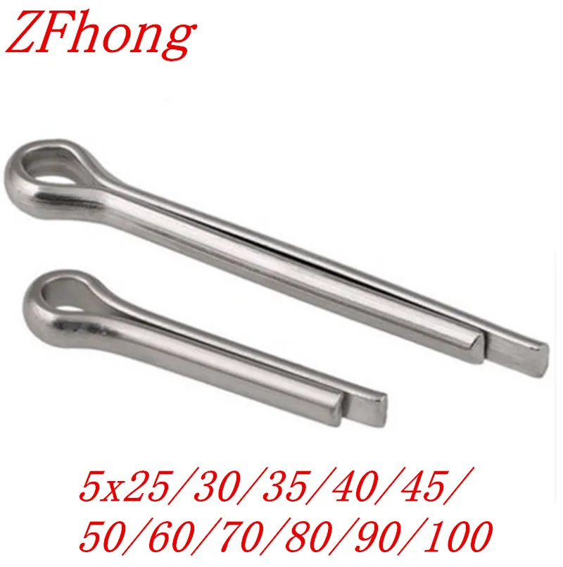20pcs M5x25/30/35/40/45/50/60/70/80/90/100 5mm stainless steel spring split cotter pin | Обустройство дома