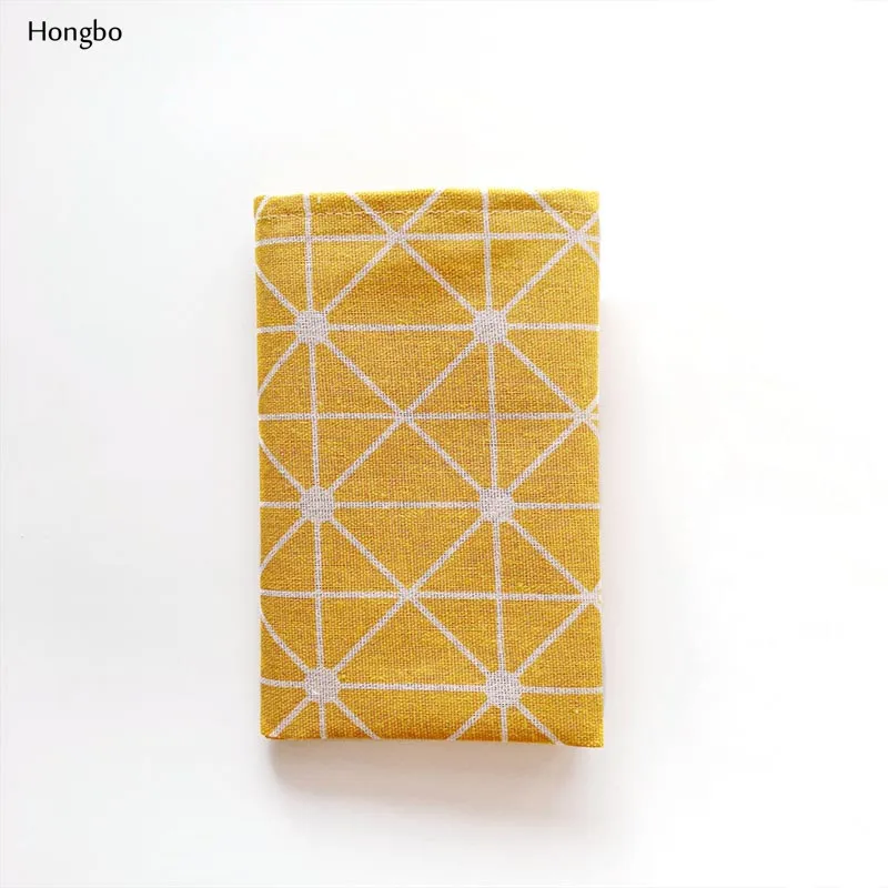 9 Hongbo, 1 шт., хлопковые салфетки в клетку, японский модный стиль, тканевые коврики для стола, салфетки, простой дизайн, посуда, кухонный инструмент - Цвет: 9