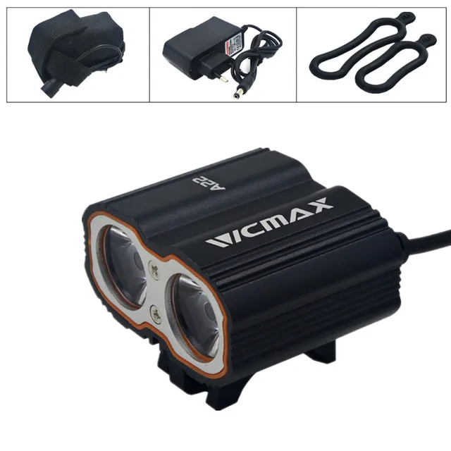 Cheap New VICMAX A22 XM-L T6 LED Cycling Bike Bicycle Light Head front Lights flash light + Battery Pack + Charger