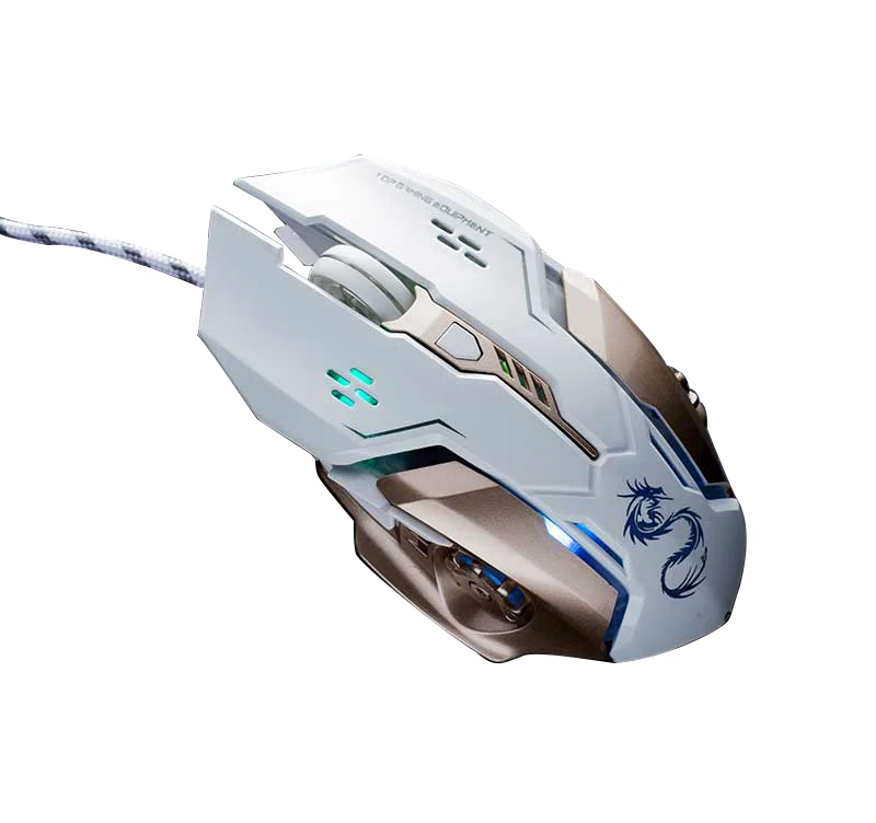 White Usb 6 кнопок, оптическая мышь для ноутбука, компьютера, ПК, ноутбука, Проводная игровая мышь, Usb мышь для Dota2 Cs геймеров, мыши - Цвет: White
