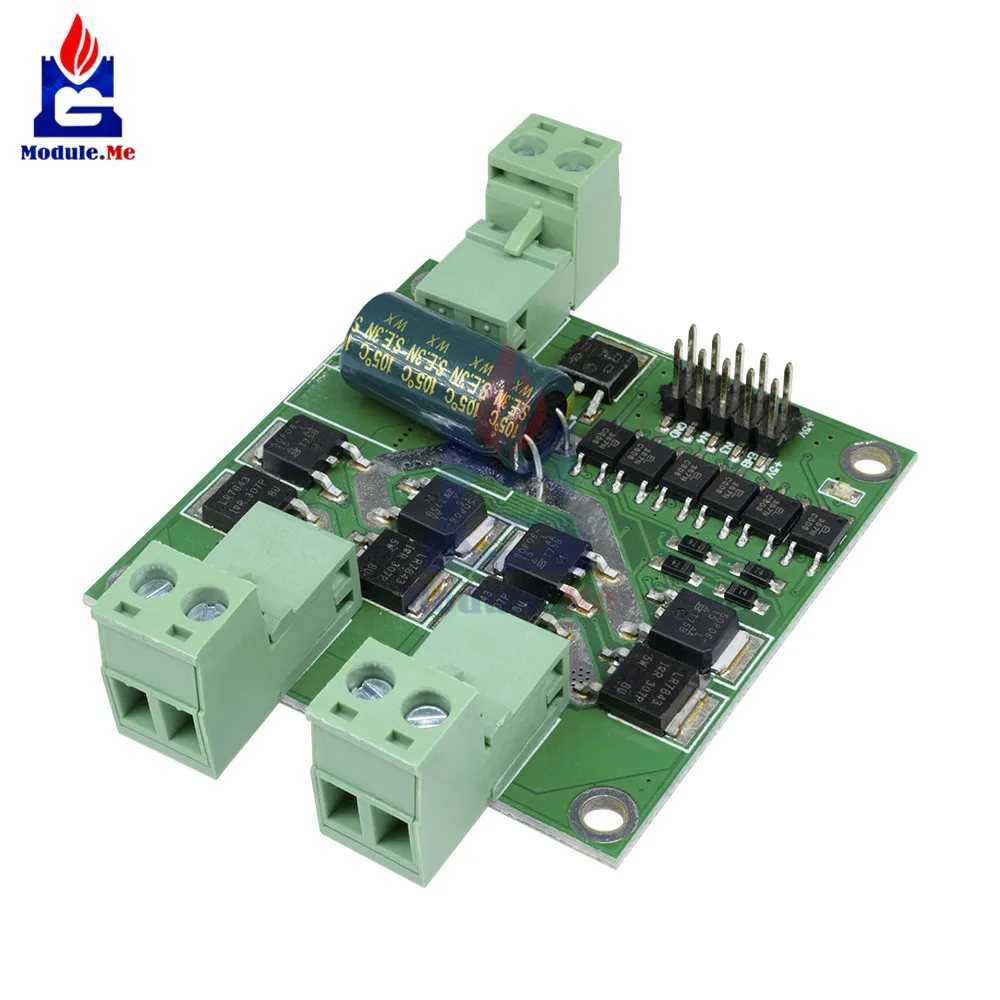 

DC 12 -24 V 7 A 160 W Dual AC Motor Driver Module Bread Board H Bridge L298 Chips Controlled Logic