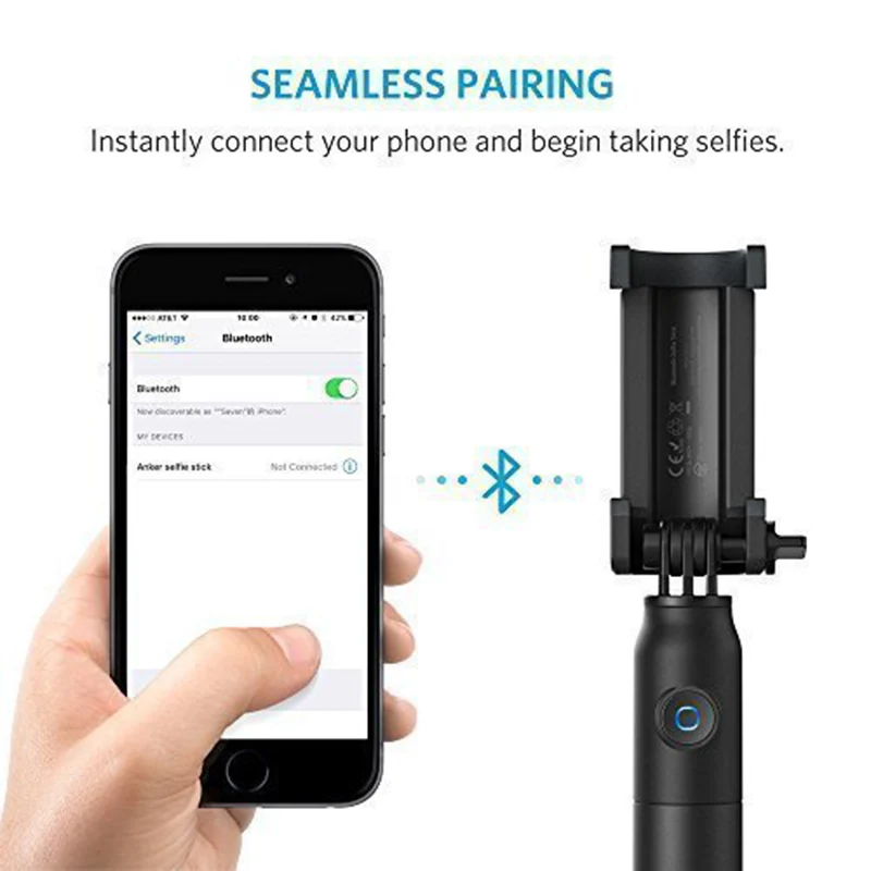 PORTEFEUILLE universal mobile foldable phone holder stand bracket expanding bluetooth wireless selfie tripod stick flexible grip (33)