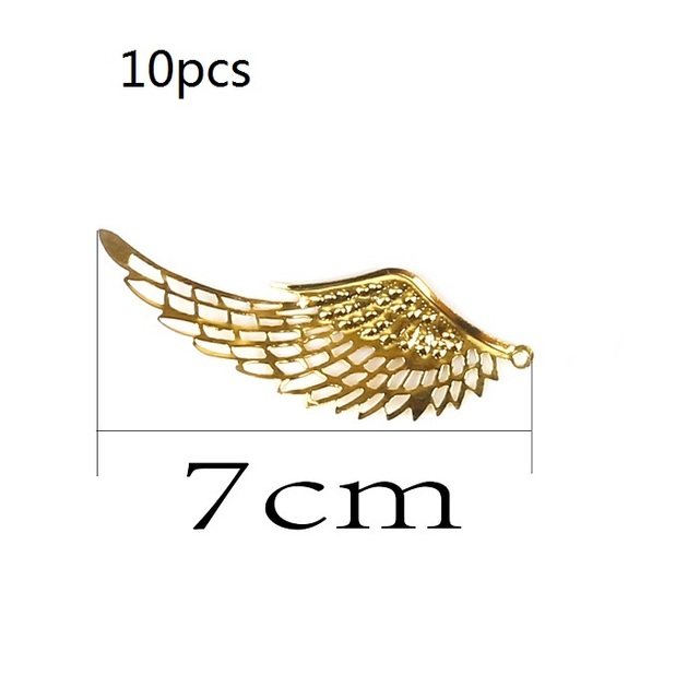 Gold/Rhodium Plated Tone Filigree Wings Connectors Metal Crafts Decoration DIY Findings Connectors