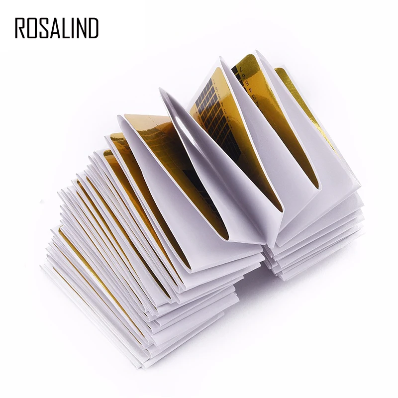 ROSALIND шт./упак. 100 гель лак для ногтей расширение стикеры дизайн ногтей практические формы Маникюр Инструменты укладки