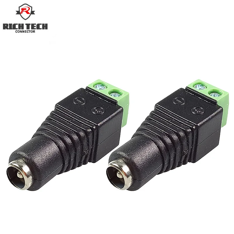 50pcs female 2.1x5.5mm DC Power Cable Jack Adapter Connector Plug Led
