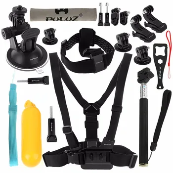 

Action Camera Accessories Set 20 in 1 forGopro Accessories Kit Mounts Chest Belt Head Strap for GoPro HERO4 Session/ 4/3+/ 3/2/1