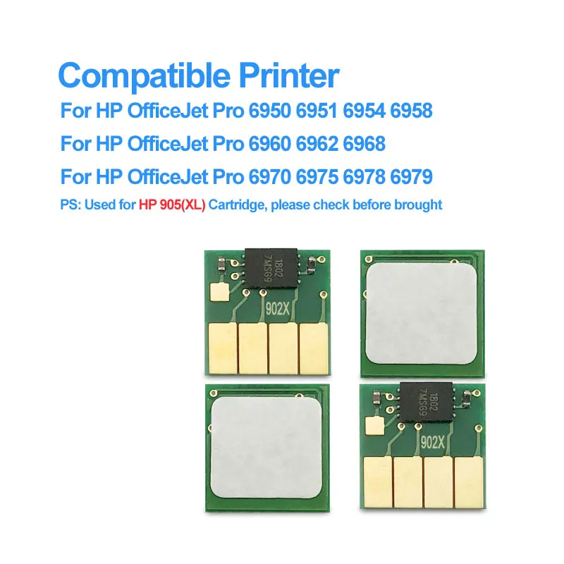 Для hp 905 hp 905XL hp 905 чип для чернильного картриджа для hp Officejet 6950 6951 6954 6958 6960 6962 6968 6970 6975 6978 6979 принтер