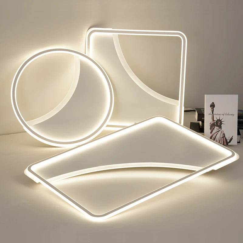 

modern LED chandelier light For living room simple atmosphere home creative personality new rectangular hall chandelier lamp