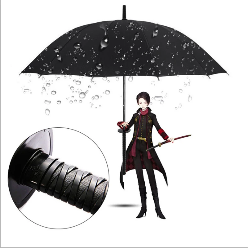 

Stylish Male Long Handle Ninja-like Samurai Sword 8, 16 or 24 Ribs Umbrella Windproof Japanese Rib Sun Rain Umbrellas
