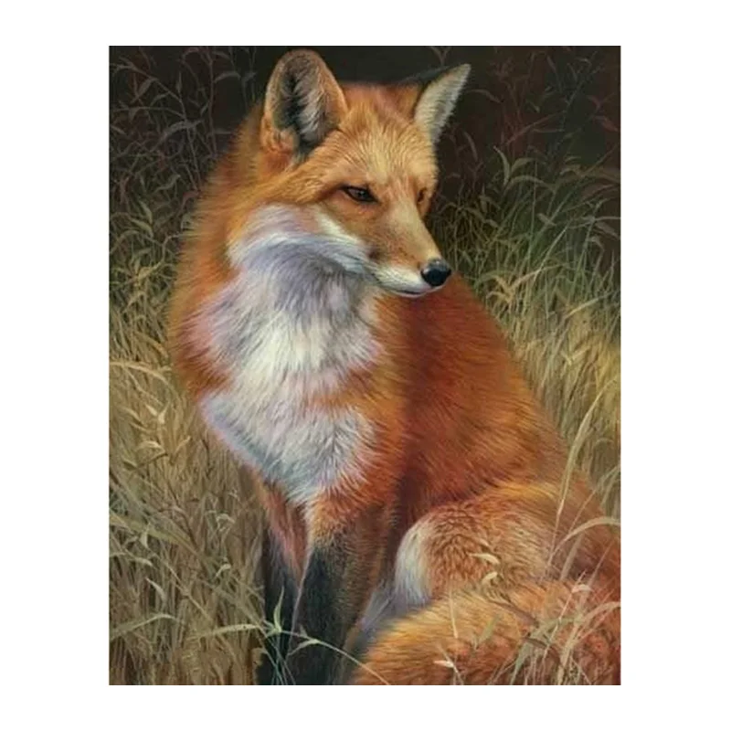 Full ResinDiamond Painting Fox Cross Stitch Kits 5D Diamond Embroidery Needlework Home Decoration Diamond Mosaic 3