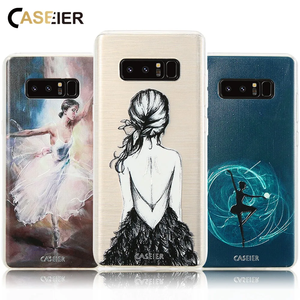 

CASEIER Case For iPhone 5 5s SE 6 6s Plus 7 Plus Ballet Girl Shock Proof Relief Cover Soft TPU For Samsung S6 S7 Fashion Fundas