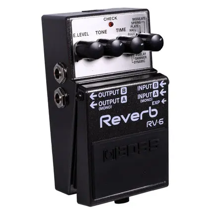 

Boss Audio RV-6 Digital Reverb Pedal with 8 Reverb Modes, Expression Pedal Input, and Mono or Stereo Operation
