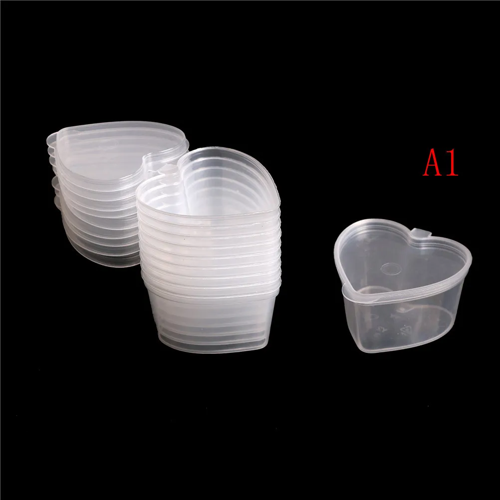 

10PCS Plastic Color Plasticine Clear Containers Glue Putty Foam Ball Storage Boxes 25ml /30ml Slime Storage