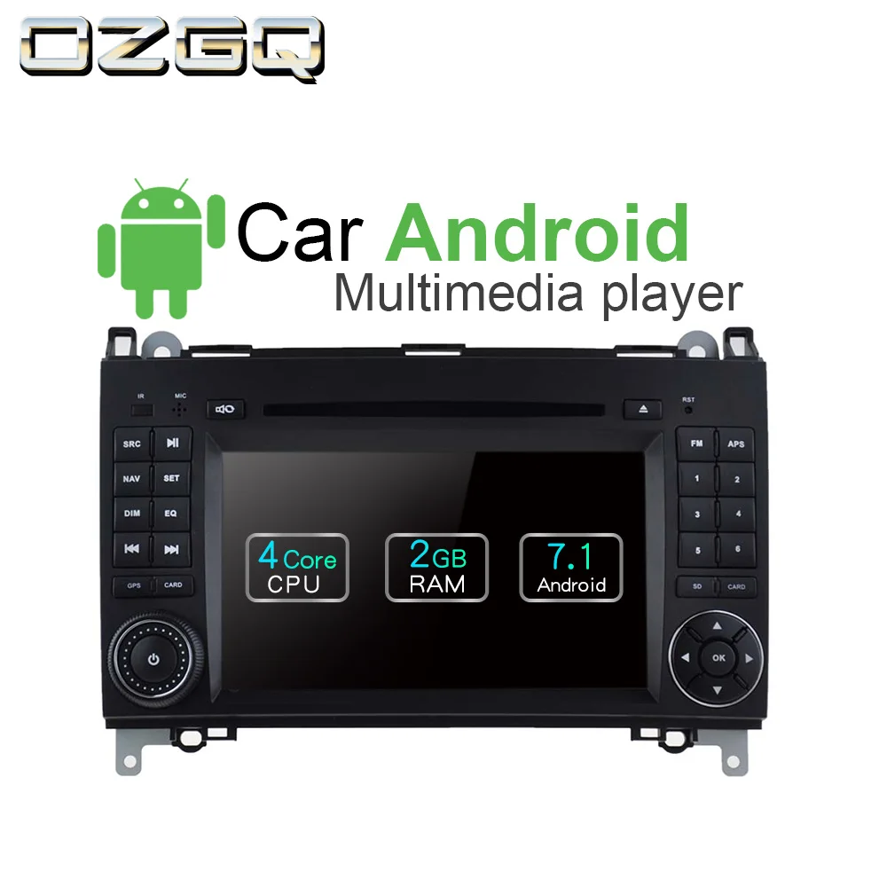 Excellent OZGQ Android 7.1 Car DVD Player For Mercedes-Benz W639 Vito Viano Valente V-Class 2006-2014 Auto GPS BT Radio TV Audio Stereo 1
