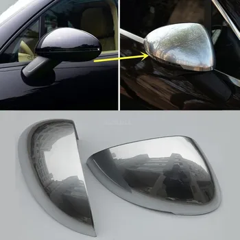 

2Pcs Abs Mirror Surface Rear View Decorate Cover For Prosche Macan 2015-2016