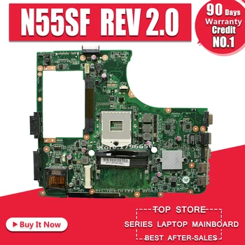 

Top quality Laptop Motherboard For Asus N55SF N55SL N55S REV 2.0 60-N5FMB3600B03 HM65 DDR3 full Tested shipping off Mainboard