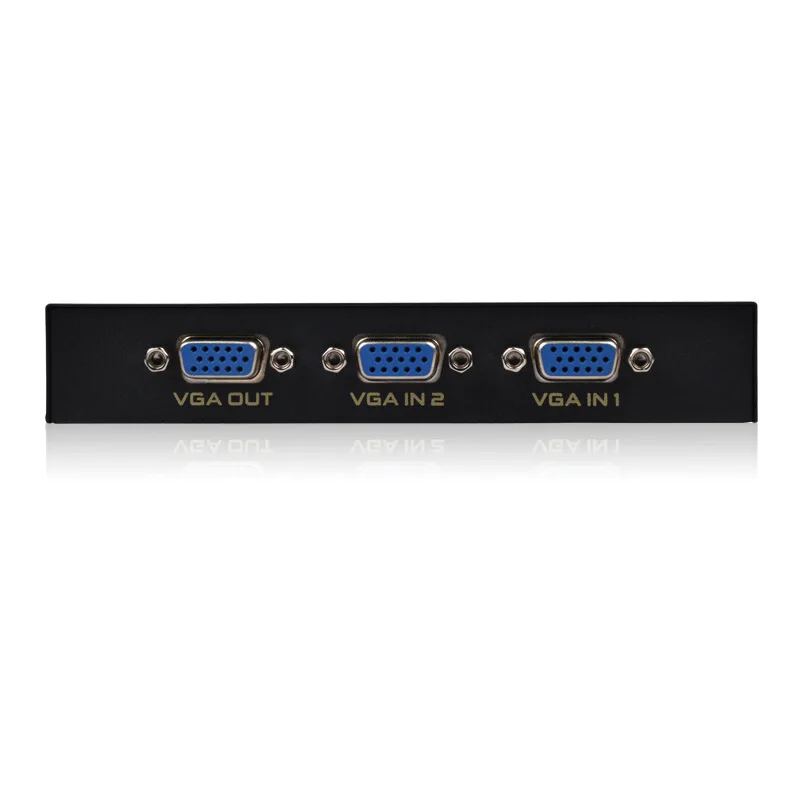 2 порта HD VGA коммутатор ЖК-монитор KVM Switcher 2 к 1 селектор коробка 2 в 1Out Vga Sharer Splitter для компьютера FJ-15-2CH