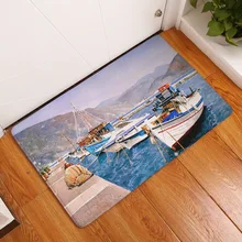 CAMMITEVER 15 видов конструкций Приморский корабль пейзаж белое здание живопись ковры с узорами дверной пол коврик nti-ковры для скольжения подходит для гостиной