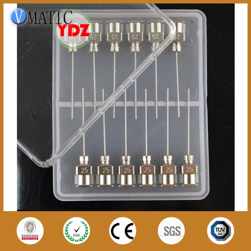 

Free Shipping 12Pcs 1 Inch Tip Length 25G Efd Precision Stainless Steel Glue Dispensing Needle Tip